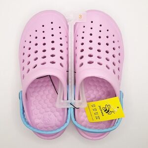 JOYBEES Kids Active Clog, Durable & Comfortable Sandal, LAVENDER / SKY BLUE (3)